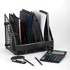 Лоток вертикальный для бумаг STAFF Basic, 245&times;320&times;285 мм, 6 отделений, сетчатый сборный, 237946