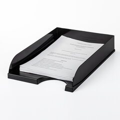 Лоток горизонтальный для бумаг BRAUBERG Standard, 350&times;253&times;65 мм, черный, 237947