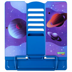 Подставка для книг и учебников большая BRAUBERG KIDS &laquo;Outer Space&raquo;, регулируемый угол наклона, металлическая, 238055