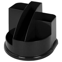 Подставка-органайзер BRAUBERG STYLE, 5 отделений, 132&times;122&times;108 мм, черная, 238096