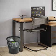 Корзина для бумаг STAFF &laquo;Basic&raquo; ЭКОНОМ, сетчатая, 9 л, черная, 238254