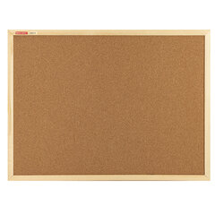 Доска пробковая для объявлений 45&times;60 см, деревянная рамка, BRAUBERG Wood, 238310