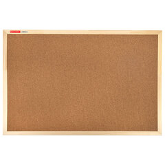 Доска пробковая для объявлений 60&times;90 см, деревянная рамка, BRAUBERG Wood, 238311