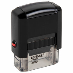 Оснастка для штампа, оттиска 26&times;9 мм, синий, TRODAT IDEAL 4910 P2, корпус черный, подушка