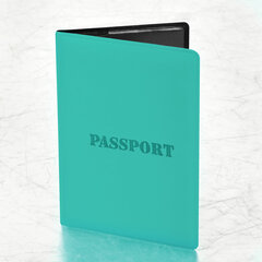Обложка для паспорта, мягкий полиуретан, &laquo;PASSPORT&raquo;, цвет &laquo;тиффани&raquo;, STAFF, 238404