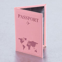 Обложка для паспорта &laquo;Passport map&raquo;, экокожа soft-touch, розовая, STAFF, 238759