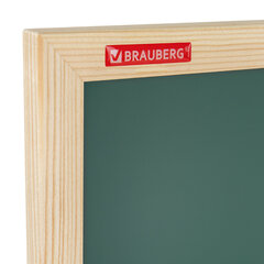 Доска для мела магнитная 30&times;45 см, зеленая, деревянная рамка, BRAUBERG &laquo;Wood&raquo;, 238797