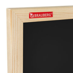 Доска для мела магнитная 30&times;45 см, черная, деревянная рамка, BRAUBERG &laquo;Wood&raquo;, 238801