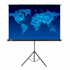 Экран Cactus Triscreen CS-PST-150&times;150, 150&times;150 см, 1:1, напольный, черный