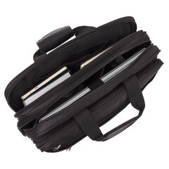 Сумка портфель BRAUBERG CARBON с отделением для ноутбука 15-16", 2 отделения, черная, 31&times;41&times;13 см, 240509