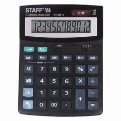 Калькулятор настольный STAFF STF-888-12 (200&times;150 мм), 12 разрядов, двойное питание, 250149