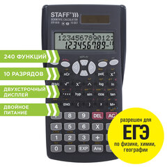 Калькулятор инженерный STAFF STF-810 (161&times;85 мм), 240 функций, 10+2 разрядов, двойное питание, 250280
