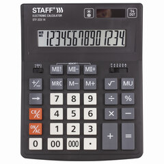 Калькулятор настольный STAFF PLUS STF-333 (200&times;154 мм), 14 разрядов, двойное питание, 250416