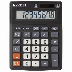 Калькулятор настольный STAFF PLUS STF-222, КОМПАКТНЫЙ (138&times;103 мм), 8 разрядов, двойное питание, 250418
