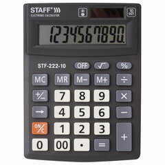 Калькулятор настольный STAFF PLUS STF-222, КОМПАКТНЫЙ (138&times;103 мм), 10 разрядов, двойное питание, 250419
