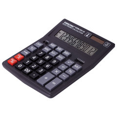 Калькулятор настольный ОФИСМАГ OFM-333 (200&times;154 мм) 12 разрядов, двойное питание, ЧЕРНЫЙ, 250462