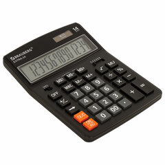 Калькулятор настольный BRAUBERG EXTRA-14-BK (206&times;155 мм), 14 разрядов, двойное питание, ЧЕРНЫЙ, 250474
