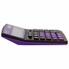 Калькулятор настольный BRAUBERG EXTRA COLOR-12-BKPR (206&times;155 мм),12 разрядов, двойное питание, ЧЕРНО-ФИОЛЕТОВЫЙ, 250480