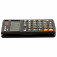 Калькулятор карманный BRAUBERG PK-865-BK (120&times;75 мм), 8 разрядов, двойное питание, ЧЕРНЫЙ, 250524