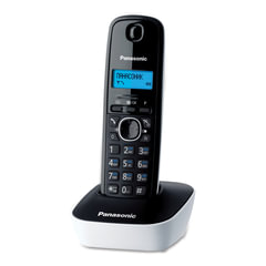 Радиотелефон PANASONIC KX-TG1611RUW, память 50 номеров, АОН, повтор, часы/<wbr/>будильник, белый