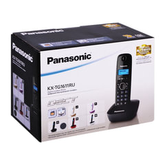 Радиотелефон PANASONIC KX-TG1611RUH, память 50 номеров, АОН, повтор, часы/<wbr/>будильник, серый