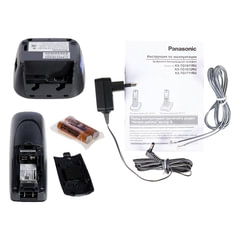 Радиотелефон PANASONIC KX-TG1611RUH, память 50 номеров, АОН, повтор, часы/<wbr/>будильник, серый