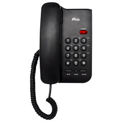 Телефон RITMIX RT-311 black, световая индикация звонка, тональный / импульсный режим, повтор, черный