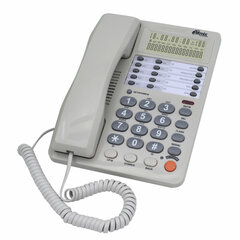 Телефон RITMIX RT-495 white, АОН, спикерфон, память 60 номеров, тональный / импульсный режим, белый