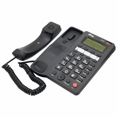 Телефон RITMIX RT-550 black, АОН, спикерфон, память 100 номеров, тональный / импульсный режим, черный