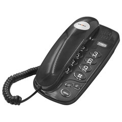 Телефон TEXET TX-238, световая индикация звонка, тональный / импульсный режим, повтор, черный