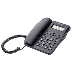 Телефон TEXET TX-264, АОН, спикерфон, тональный / импульсный режим, часы / будильник, SOS, повтор, черный