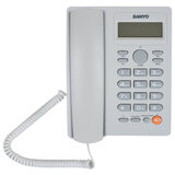 Телефон SANYO RA-S306W, спикерфон, память 50 номеров, тональный / импульсный режим, белый
