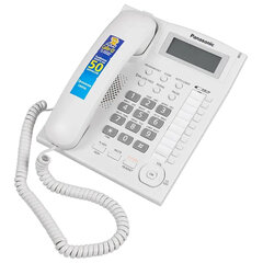 Телефон PANASONIC KX-TS2388RUW, АОН, спикерфон, память 50 номеров в справочнике, тональный/<wbr/>импульсный режим, белый