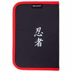 Пенал BRAUBERG, 1 отделение, 2 откидные планки, полиэстер, 21&times;14 см, &laquo;Ninja&raquo;, 270313