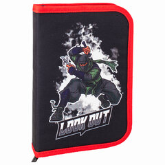 Пенал BRAUBERG, 1 отделение, 2 откидные планки, полиэстер, 21&times;14 см, &laquo;Ninja&raquo;, 270313