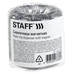Скрепочница магнитная STAFF &laquo;Basic&raquo;, прозрачный корпус, 270556