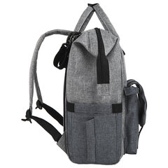 Рюкзак для мамы BRAUBERG MOMMY, крепления для коляски, термокарманы, серый, 41&times;24&times;17 см, 270818