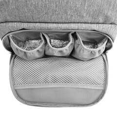 Рюкзак для мамы BRAUBERG MOMMY с ковриком, крепления на коляску, термокарманы, серый, 40&times;26&times;17 см, 270819