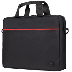 Сумка портфель BRAUBERG PRACTICAL с отделением для ноутбука 15,6", &laquo;Red line&raquo;, черная, 29&times;40&times;7 см, 270829