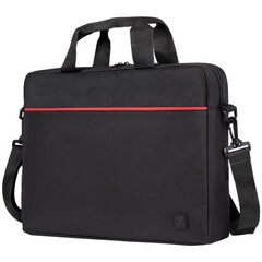 Сумка портфель BRAUBERG PRACTICAL с отделением для ноутбука 15,6", &laquo;Red line&raquo;, черная, 29&times;40&times;7 см, 270829