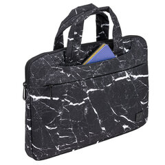 Сумка портфель BRAUBERG STYLE с отделением для ноутбука 13-14", 3 кармана, &laquo;Marble&raquo;, черная, 26&times;36&times;3 см, 270835