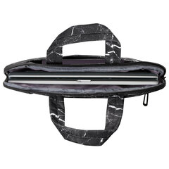 Сумка портфель BRAUBERG STYLE с отделением для ноутбука 13-14", 3 кармана, &laquo;Marble&raquo;, черная, 26&times;36&times;3 см, 270835