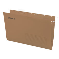 Подвесные папки A4/<wbr/>Foolscap (404&times;240 мм) до 80 л., КОМПЛЕКТ 10 шт., крафт-картон, STAFF, 270937