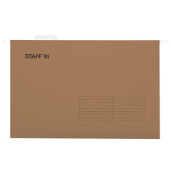 Подвесные папки A4/<wbr/>Foolscap (404&times;240 мм) до 80 л., КОМПЛЕКТ 10 шт., крафт-картон, STAFF, 270937