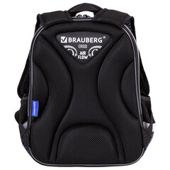 Ранец BRAUBERG QUADRO, 3 отделения, с брелоком, &laquo;Спортивная машина&raquo;, ЛАМПОЧКИ, 37&times;28&times;18 см, 271359