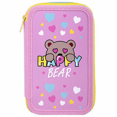 Пенал ПИФАГОР, 3 отделения, ламинированный картон, 19&times;11 см, &laquo;Bear Hugs&raquo;, 271544