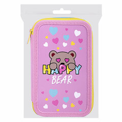 Пенал ПИФАГОР, 3 отделения, ламинированный картон, 19&times;11 см, &laquo;Bear Hugs&raquo;, 271544