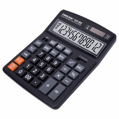 Калькулятор настольный ОФИСМАГ 555-BK (206&times;155 мм), 12 разрядов, двойное питание, ЧЕРНЫЙ, 271729