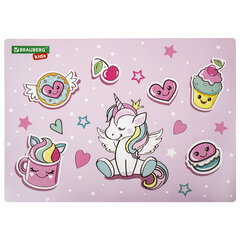 Настольное покрытие BRAUBERG KIDS, А3+, пластик, 46&times;33 см, &laquo;Мечты единорога&raquo;, 271730