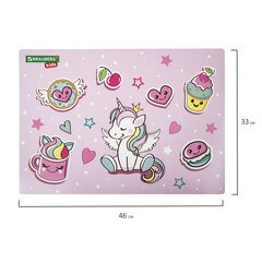 Настольное покрытие BRAUBERG KIDS, А3+, пластик, 46&times;33 см, &laquo;Мечты единорога&raquo;, 271730